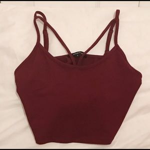 cropped strappy top